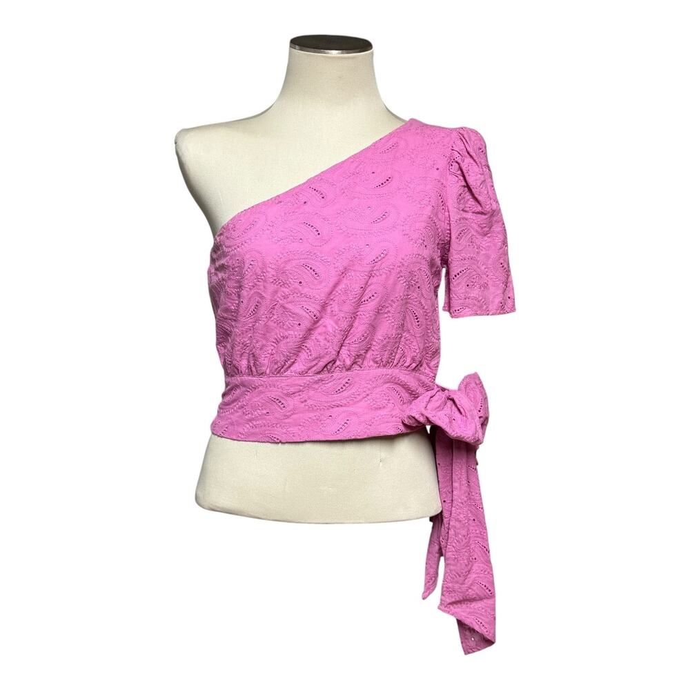 Strut & Bolt Cotton One Shoulder Paisley Pink Medium